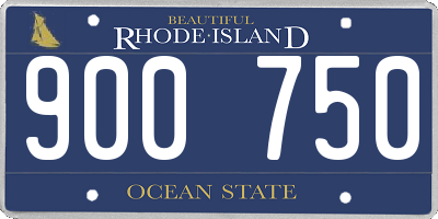 RI license plate 900750