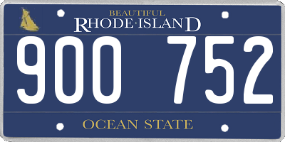 RI license plate 900752