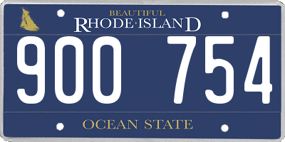 RI license plate 900754