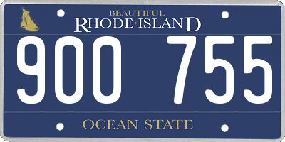 RI license plate 900755