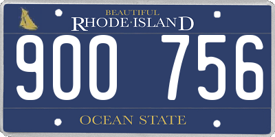 RI license plate 900756