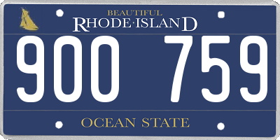 RI license plate 900759