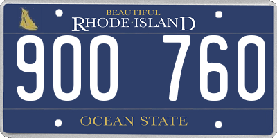 RI license plate 900760
