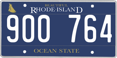RI license plate 900764