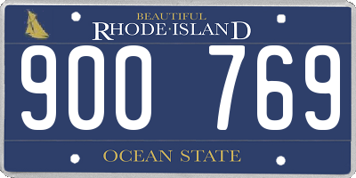 RI license plate 900769