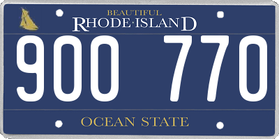 RI license plate 900770