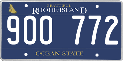 RI license plate 900772
