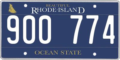 RI license plate 900774