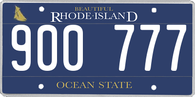 RI license plate 900777