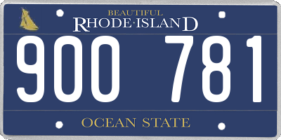 RI license plate 900781