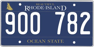 RI license plate 900782