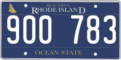 RI license plate 900783