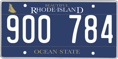 RI license plate 900784