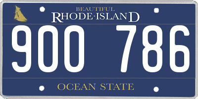 RI license plate 900786