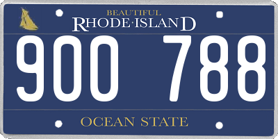 RI license plate 900788