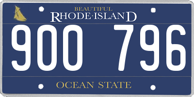 RI license plate 900796
