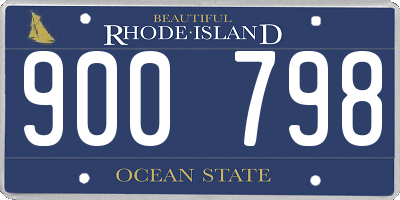RI license plate 900798
