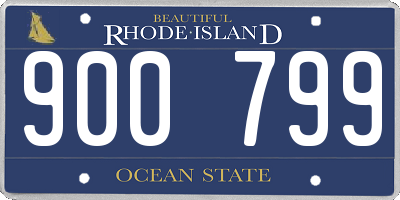 RI license plate 900799