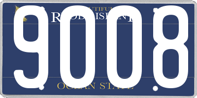 RI license plate 9008