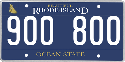 RI license plate 900800