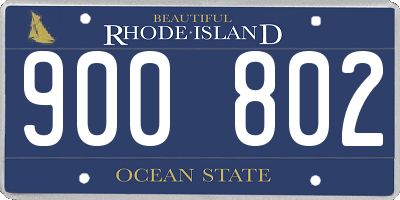 RI license plate 900802