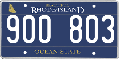 RI license plate 900803