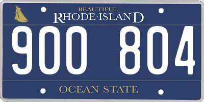RI license plate 900804