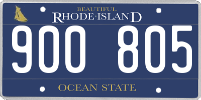 RI license plate 900805