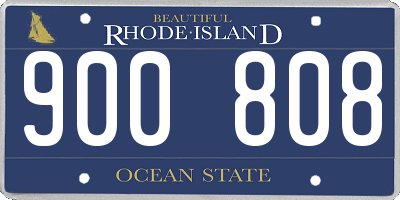 RI license plate 900808