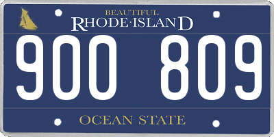 RI license plate 900809