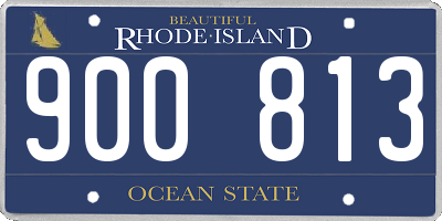 RI license plate 900813