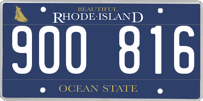 RI license plate 900816