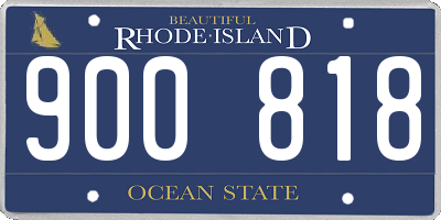 RI license plate 900818