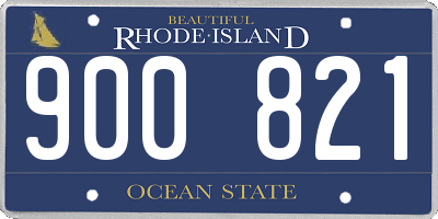 RI license plate 900821