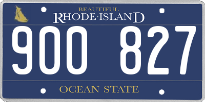RI license plate 900827