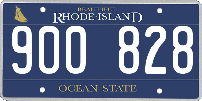 RI license plate 900828