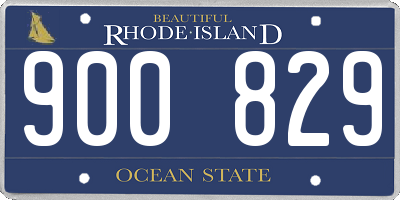 RI license plate 900829