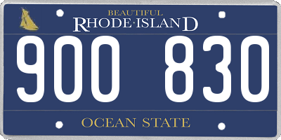 RI license plate 900830