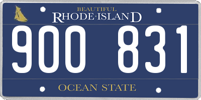 RI license plate 900831