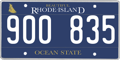 RI license plate 900835