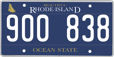 RI license plate 900838