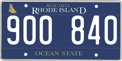 RI license plate 900840