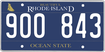 RI license plate 900843