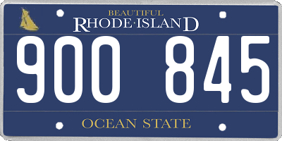 RI license plate 900845