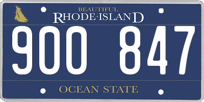 RI license plate 900847