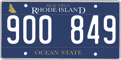 RI license plate 900849