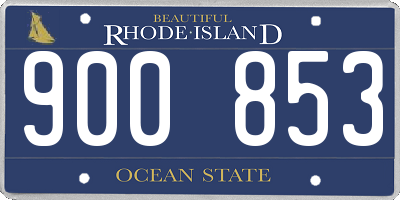 RI license plate 900853