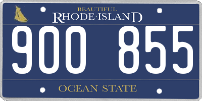 RI license plate 900855