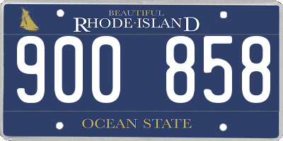 RI license plate 900858