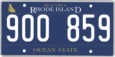 RI license plate 900859